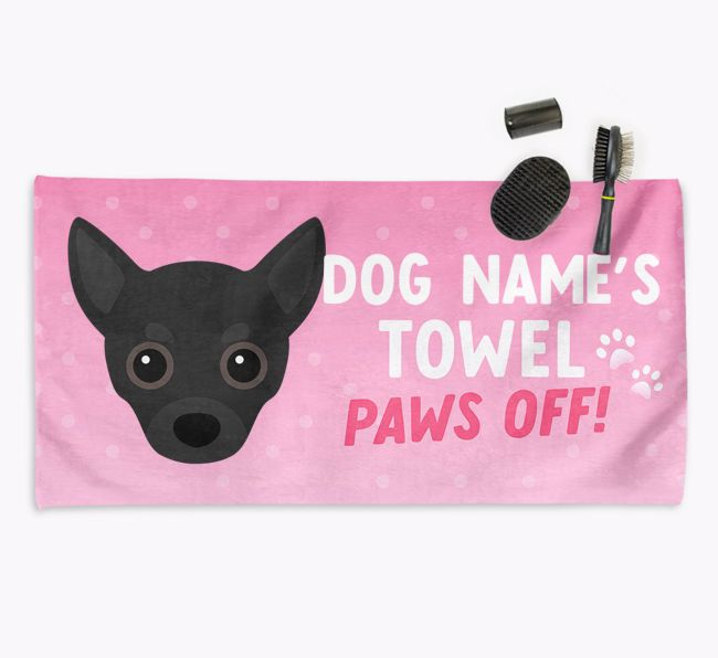 Paws Off Personalized Towel for your {breedFullName}